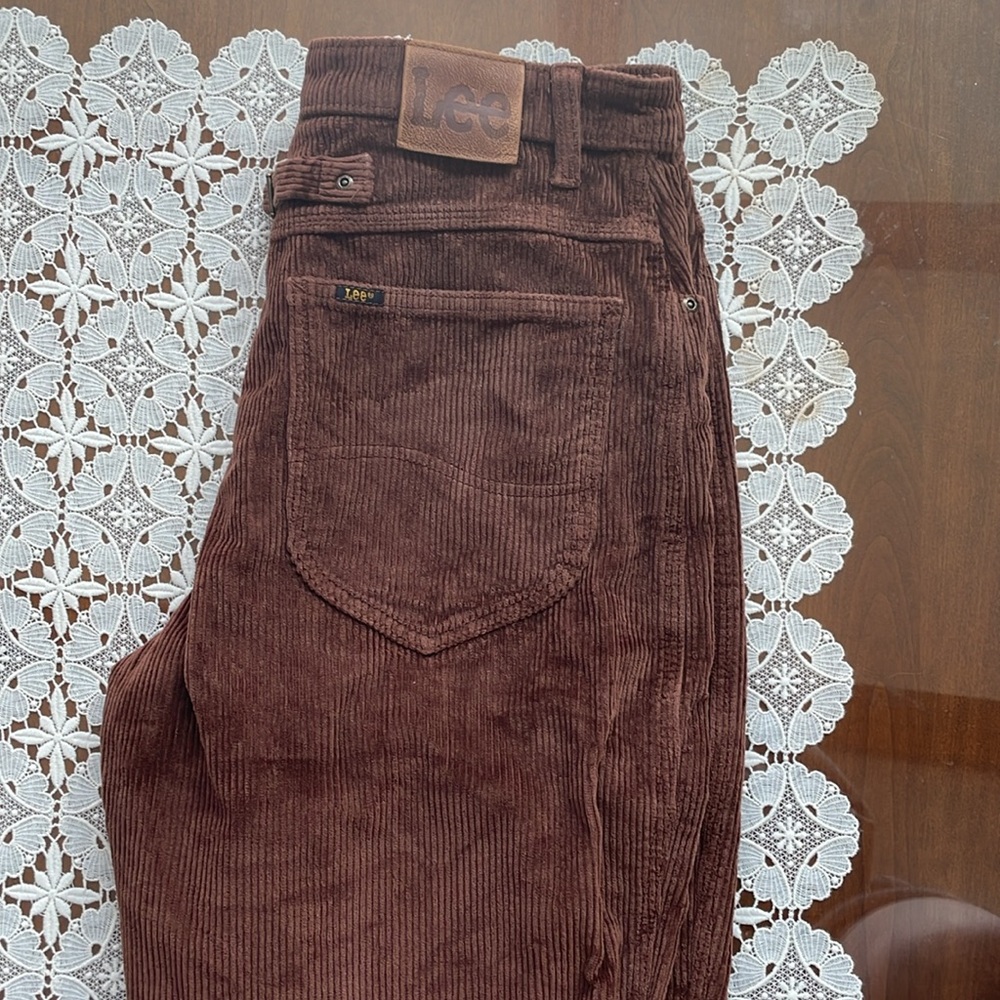 Wide leg lee brown corduroy